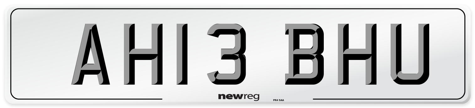 AH13 BHU Number Plate from New Reg